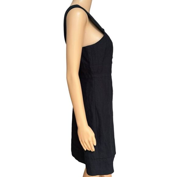 J. Crew Collection 100% linen black Rose Lace Up Dress size 4 NWOT - Picture 5 of 12